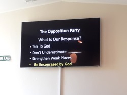 What is our response to opposition? What is our response to opposition?